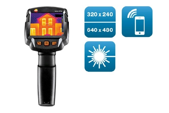 Cámara termográfica testo 872s -  320 x 240 píxeles, App. láser